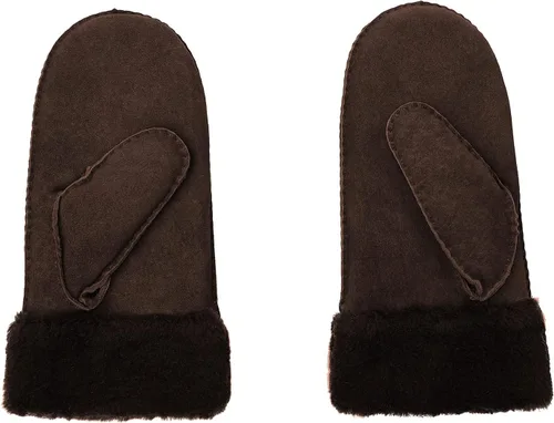 Miniatura 2 de Surblue Manoplas de gamuza de oveja de invierno para hombre, piel de oveja de alta calidad, cálido puño grueso forrado de lana de cordero