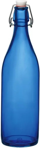 Miniatura 6 de Bormioli Rocco Giara Botella de bebida con tapa de abrazadera, 33.75 onzas, recipiente de vidrio a prueba de fugas para jugos y aderezos caseros