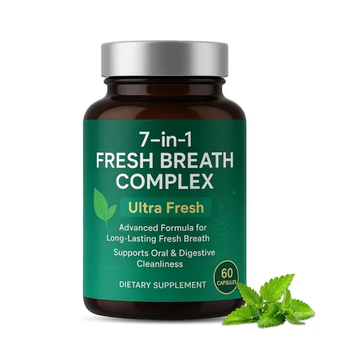 Zero Breath - Cápsulas para el mal aliento - Ambientador de aliento 7 en 1 solución para el mal aliento con clorofilina orgánica, menta y