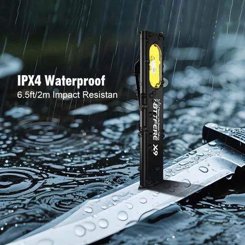 Miniatura 6 de Paquete de 2 Linternas de Bolsillo EDC con Clip y Base Magnética - 675 Lúmenes USB-C Recargable Delgada Plana IPX4 Impermeable Modos Duales Linterna