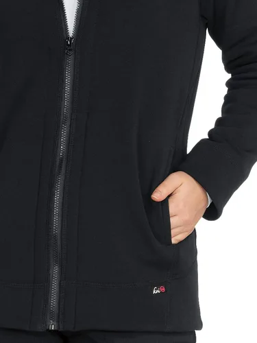 Miniatura 3 de KOI Lite Performance Stretch 2-Pocket Zip Front Wellness Scrub Chaqueta para mujer