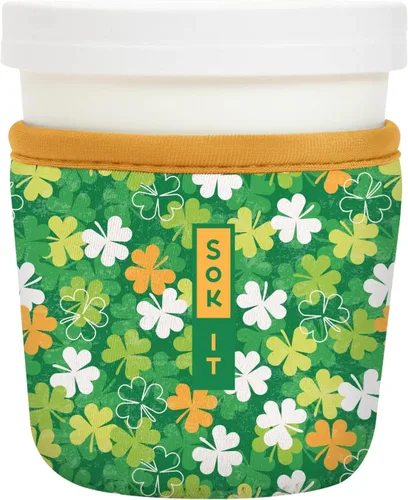 Miniatura 204 de Sok It IceCreamSok - Funda de neopreno aislada (flores abstractas, pintas de helado cónicas)