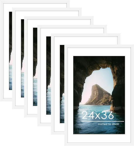 Miniatura 28 de PEALSN - Juego de 6 portarretratos de 5 x 7 pulgadas para fotos de 4 x 6 pulgadas con paspartú/5 x 7 pulgadas sin paspartú, para montaje en Negro