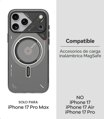 Miniatura 2 de Aulumu Funda térmica magnética A17 para iPhone 17 Pro Max CoolHyper con control de cámara Tecnología IMD Compatible con Magsafe Blanco
