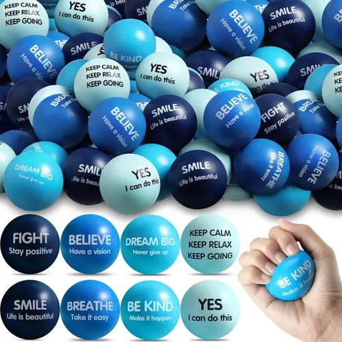 Liliful 24 bolas motivacionales para el estrés, bolas inspiradoras a granel para adultos, alivio de la ansiedad, juguetes para la oficina, regalos