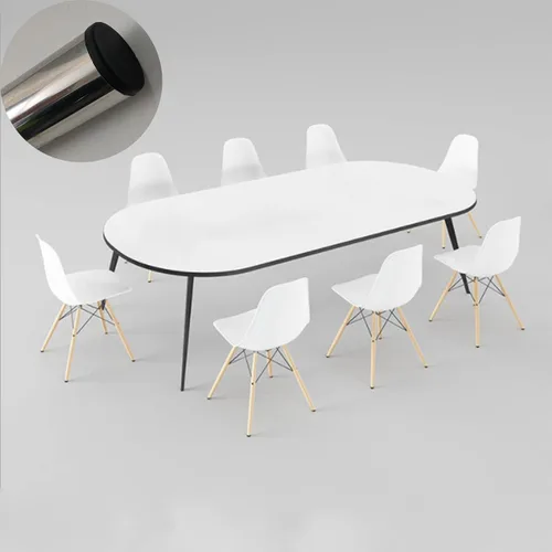 Miniatura 5 de 12 piezas de tapones de plástico negro de 25 mm (1 pulgada), tapa de extremo de tubo para acabado de muebles de tubo redondo