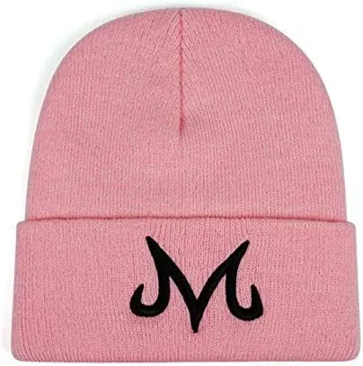 Miniatura 2 de Jun Nueva marca Majin Buu invierno sombrero de algodón de punto sombrero de punto Beanie Hat para rosa negro (rosa), Rosado