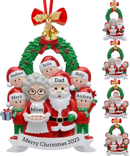 Miniatura 11 de Adorno personalizado para la primera Navidad del bebé 2025, adorno de poliresina para la primera Navidad del bebé para decoración del árbol