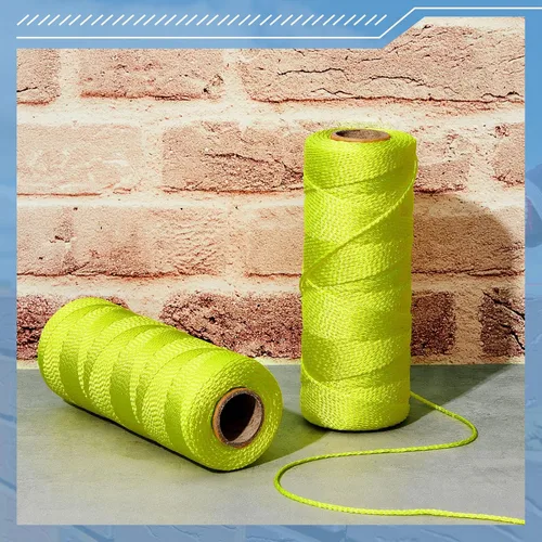 Miniatura 3 de Amylove Línea de cuerda Mason de 4 rollos #18, línea de cuerda de construcción trenzada de nailon de 500 pies, cuerda resistente para exteriores