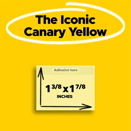 Miniatura 3 de Post-it Notas, 1/3/8 x 1 7/8 pulgadas, 24 blocs de notas adhesivas, 100 hojas por bloc, amarillo canario, The Original Post-it Note, suministros
