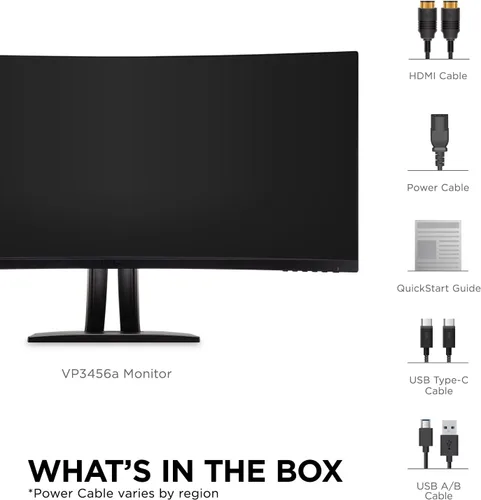 Miniatura 7 de ViewSonic VP3456A Monitor ColorPro ultraancho de 34 pulgadas 1440p, pantalla curvada con 100% sRGB y Pantone validado para diseño gráfico