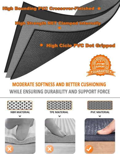 Miniatura 5 de Tapete de ejercicio grande de 8 x 5 pies 12 x 6 pies para gimnasio en casa, tapete de ejercicio resistente para suelo de gimnasio, esterilla