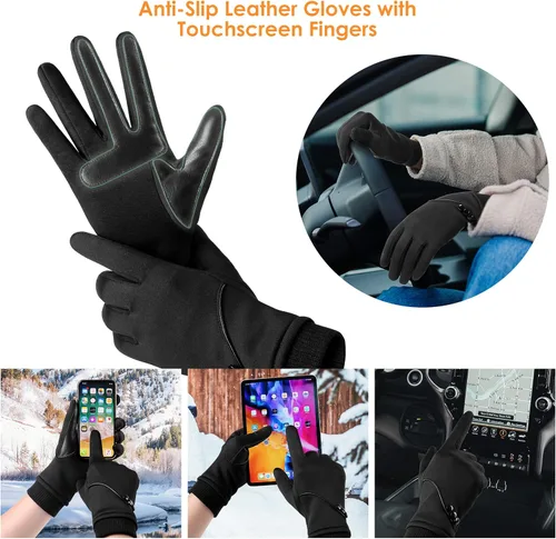 Miniatura 2 de HOLDINA Winter Gloves Women with Touchscreen Fingers,Gloves for Women Water-Resistant with Anti-Slip Leather