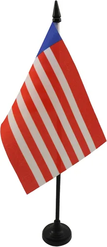 Miniatura 60 de AZ FLAG Sierra Leone Bandera de mesa 5'' x 8'' - Bandera de escritorio de Sierra Leona 21 x 14 cm - Bastón y base de plástico negro