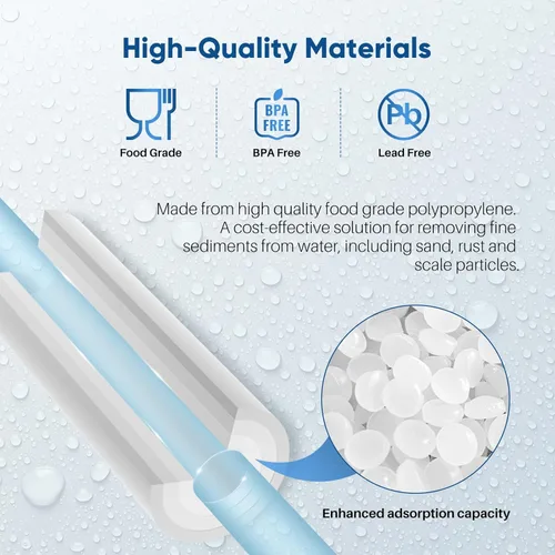 Miniatura 8 de PUREPLUS Filtro de Agua para Sedimentos de Toda la Casa de 5 Micrones 20" x 2.5", Prefiltración de Sedimentos de 20 pulgadas, Cartucho de Repuesto