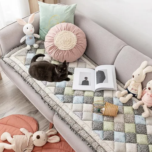 Miniatura 10 de Fundas mullidas para sofá de mascotas, protector de sofá para perros, cojín de algodón grueso, funda de sofá para mascotas, funda de sofá para cama