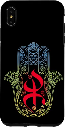 Miniatura 11 de Funda para iPhone 13 Pro Max Khamsa Amazigh Berber con símbolo de Yaz con colores vibrantes de la bandera