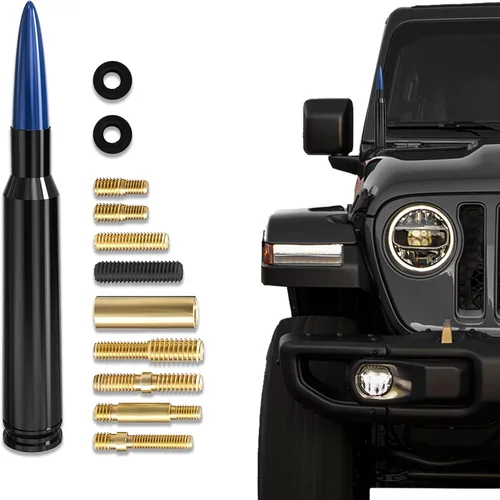 Miniatura 9 de Antena de bala para auto, camión, mástil de antena de bala para vehículo, antena de repuesto para automóvil compatible con Ford F150 F250 F350 Super