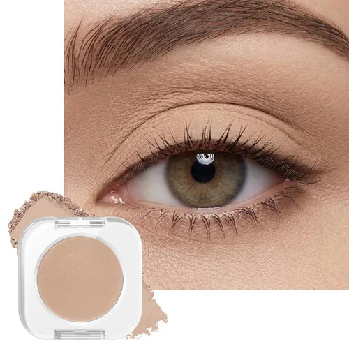 Miniatura 20 de Erinde Paleta de sombra de ojos blanca mate, sombra de ojos en polvo prensado blanco, ultra mezclable, color pigmentado, larga duración, base de 201