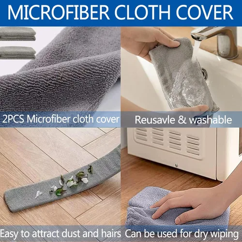 Miniatura 6 de Limpiador de polvo de microfibra, artefacto de limpieza de polvo de huecos con poste de extensión y cabezal flexible, plumeros extensibles lavables