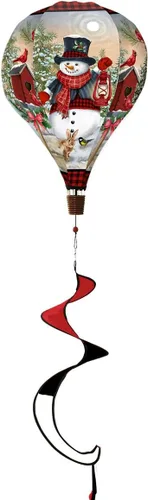 Miniatura 5 de Cardinals Deluxe Manga de Viento de Globo Aerostático de Invierno Remolino de Viento Remolino de Viento 54" x 12" Briarwood Lane W00069