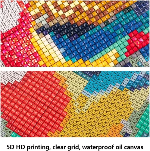 Miniatura 5 de Kits de pintura de diamantes grandes de 15 x 19 pulgadas, diseño cuadrado de pavo real 5D, punto de cruz, pintura familiar por números, adultos
