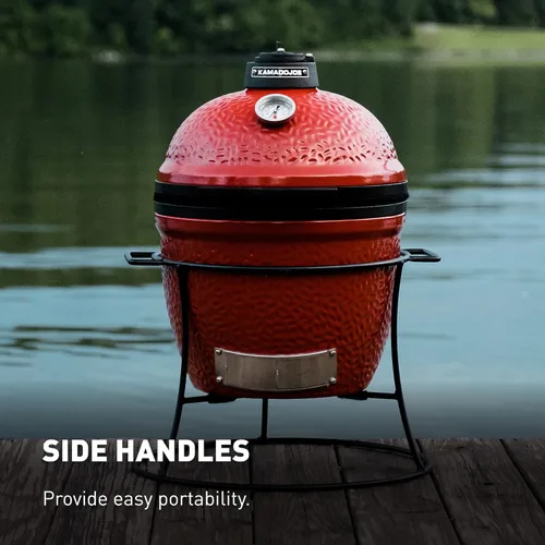 Miniatura 4 de Kamado Joe Joe Jr - Parrilla portátil de carbón de cerámica de 13.5 pulgadas con soporte para parrilla, rejilla de cocción de acero inoxidable