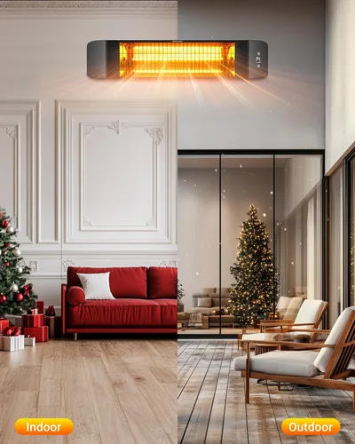 Miniatura 9 de Pasapair - Calentador eléctrico de patio - Calentador inteligente infrarrojo para interiores con temporizador de 24H y control por APP - Calentador