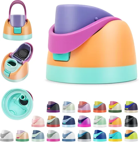 Miniatura 12 de Tapa de repuesto compatible con botella de agua Owala FreeSip a prueba de fugas, tapa abatible reutilizable, accesorio para vasos de 16 onzas, 24