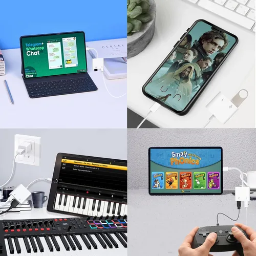 Miniatura 7 de [Certificado MFi de Apple] Adaptador de cámara Lightning a USB con puerto de carga para iPhone, cable OTG USB 3.0 hembra para iPad para conectar