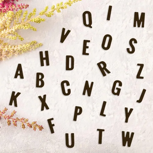 Miniatura 3 de 26 letras del alfabeto troqueladas para hacer tarjetas, letras mayúsculas, palabras, troqueles de corte, plantillas, plantillas en relieve