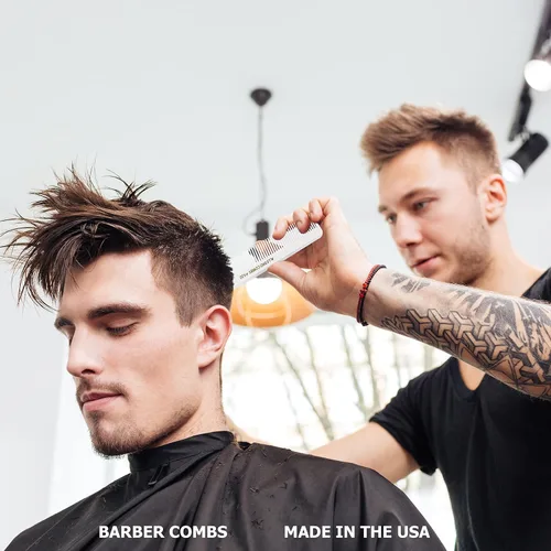 Miniatura 4 de Allegro Combs Peines de corte para peluqueros 420, peine para barba, bigote, para hombres, mujeres, niños pequeños, trenzados, separación del Blanco