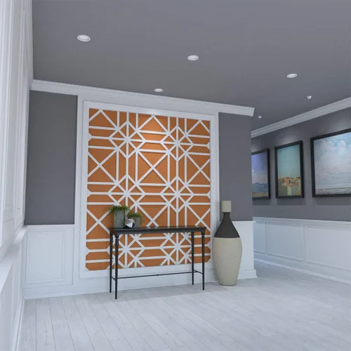 Miniatura 3 de Ekena Millwork 23 3/8 pulgadas de ancho x 23 3/8 pulgadas de alto x 3/8 pulgadas de alto, grandes paneles de pared decorativos Buxton en PVC