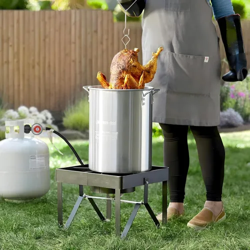 Miniatura 6 de SHINESTAR Regulador de propano de alta presión de 4 pies con manguera, regulador de tanque de propano ajustable de 0-20 PSI con destello hembra