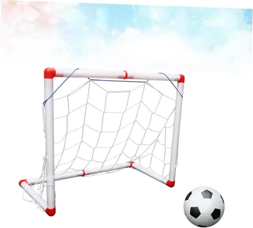 Miniatura 3 de Mini portería de fútbol con fútbol e inflador, red deportiva plegable para interiores para puerta de fútbol portátil resistente a la intemperie