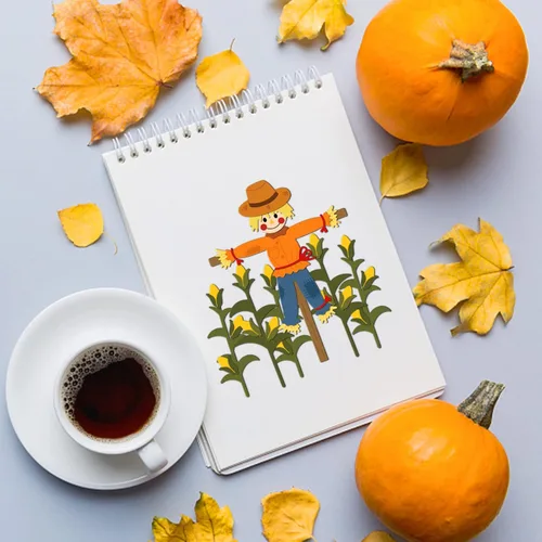 Miniatura 3 de GLOBLELAND Troqueles de corte de espantapájaros de Halloween para bricolaje, álbumes de recortes, metal, cosecha, otoño, cosecha, troqueles, día