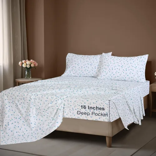 Miniatura 3 de ZOYER Sábanas de percal 100 % algodón tamaño Queen – Juego de sábanas refrescantes y transpirables para personas que duermen con calor, ropa de cama