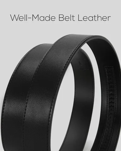 Miniatura 4 de CHAOREN Cinturón de trinquete de cuero para hombre, ajuste personalizable, estilo sin esfuerzo (1.378 in)