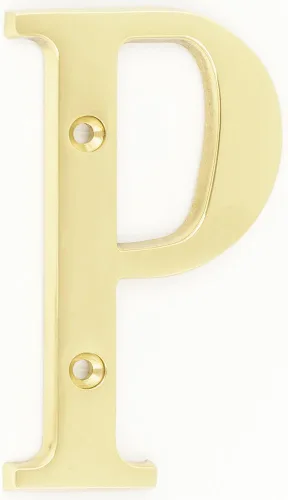 Miniatura 8 de ZW Hardware B100 Letra M de latón macizo de latón brillante de 4 pulgadas