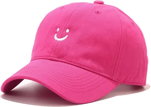 Miniatura 28 de Umeepar Gorra de béisbol con cara sonriente para mujeres y hombres, ajustable, de perfil bajo, de algodón, sin estructura, para papá