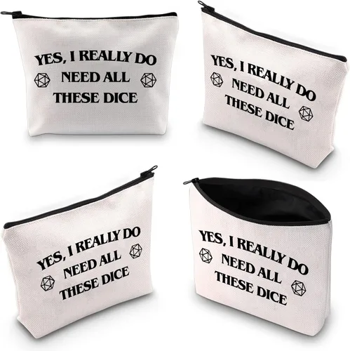 Miniatura 6 de XYANFA Bolsa de maquillaje para dados DM, regalo de juego de rol Yes I Really Do Need All These Dice Pouch