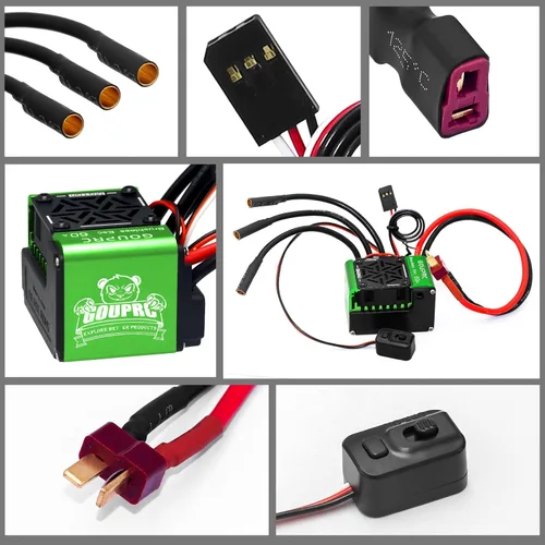 Miniatura 5 de GOUPRC 60A sin escobillas RC ESC 2-3S Controlador de velocidad eléctrico impermeable para 1/10 Escala Accesorios RC Truck Off-Road Car
