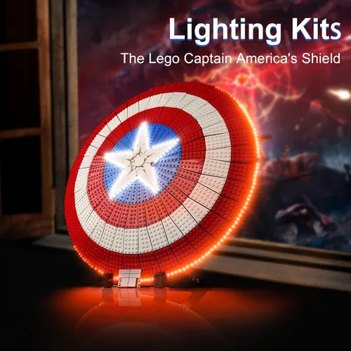 Miniatura 6 de Kit de luz LED para Lego Marvel Captain America's Shield 76262, kit de iluminación creativa compatible con Lego 76262 (solo luces, sin juego de Lego)