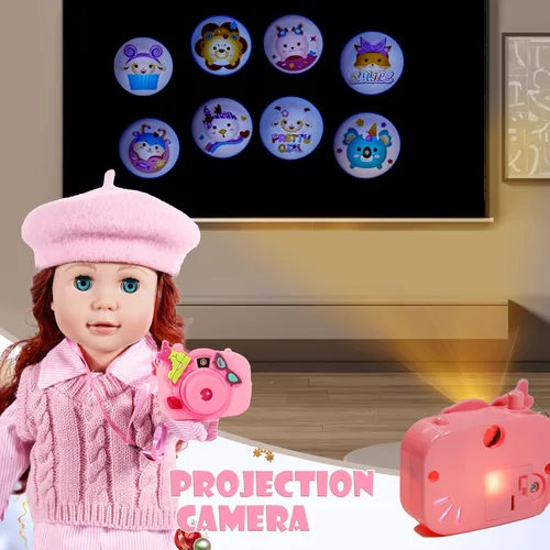 Miniatura 5 de WONDOLL 27 piezas de ropa y accesorios para muñecas americanas de 18 pulgadas - juego de viaje, maleta de equipaje, ropa y zapatos, bolso, gafas