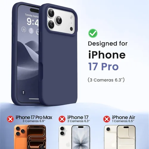 Miniatura 586 de GONEZ Funda de silicona para iPhone 15 Pro Max, compatible con Magsafe, protector de cámara + protector de pantalla, forro de microfibra suave