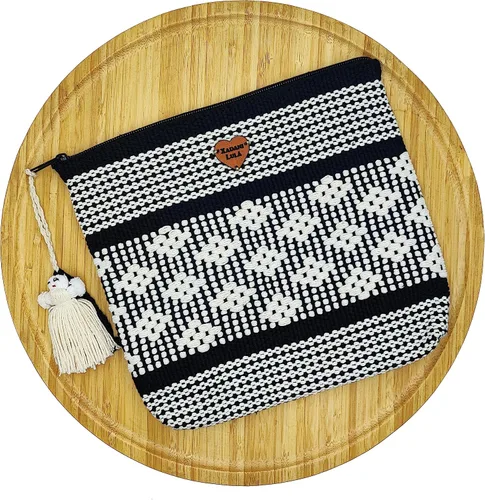 Miniatura 2 de Bolsas de maquillaje, Cosmetiquera Artesanal de Telar. Souvenir & Regalo Mexicano. Regalo Oaxaca. Bolsas hechas a mano de Oaxaca México.