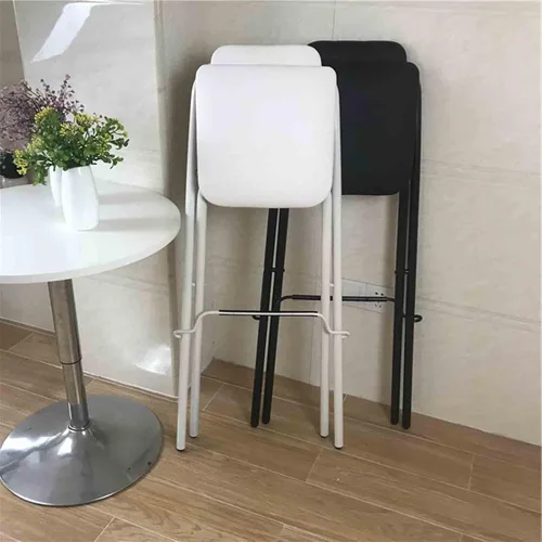 Miniatura 4 de Silla de bar plegable de 26 pulgadas, 28 pulgadas, 30 pulgadas, taburete de bar plegable con respaldo, taburete de bar de desayuno con placa