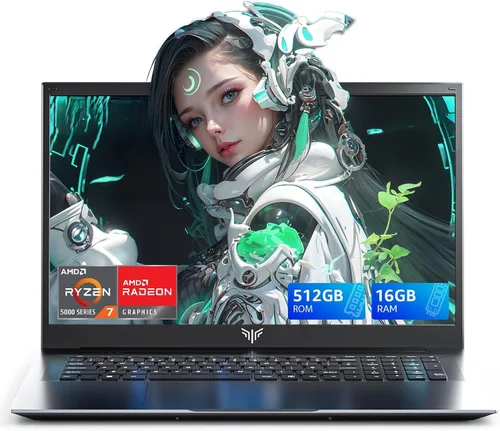 Miniatura 10 de MALLRACE Laptop,18.5 Inch Laptops Computer with 7000 mAh Battery,AMD Ryzen 4300U (up to 3.7GHz),16GB DDR4 RAM 512GB SSD,AMD Radeon