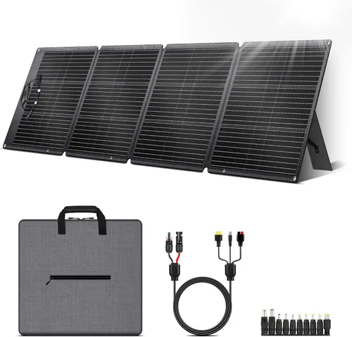 Miniatura 12 de 100W Portable Solar Panel for Power Station Generator, 19.8V Foldable Solar Cell with High-Efficiency Battery, IP65 Waterproof, Solar Charger for