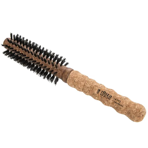 Miniatura 11 de Ibiza Hair Cepillo redondo de cerdas de jabalí (EX5-3.150 in) Ligero con cerdas reforzadas y mango de corcho Ideal para rizos sueltos y gran